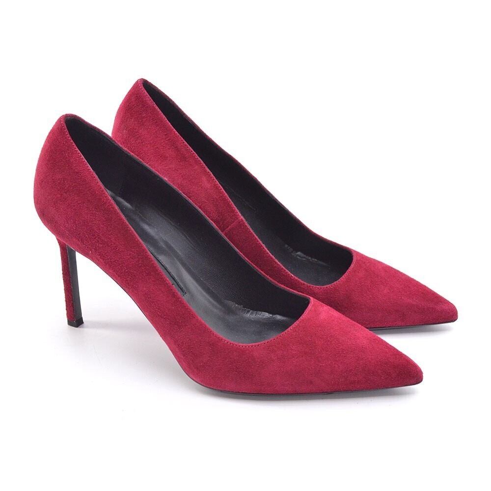 Via Spiga Nikole Red Suede Stiletto Dress Pumps 9 M